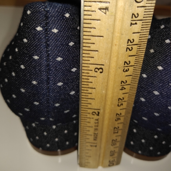 Charter Club denim polkadots flat ballerinas #8 - Picture 6 of 7